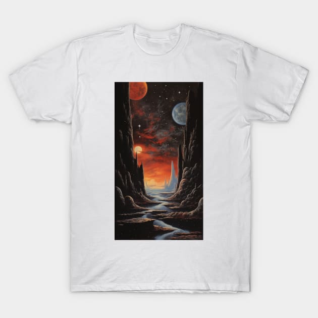 UNDEAD SPACE - DARK FANTASY ART STYLE T-Shirt by Vista Threads Co